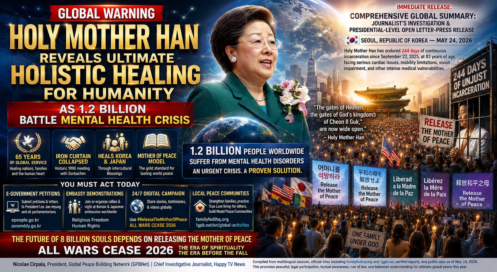 GLOBAL WARNING: Holy Mother Han Reveals Ultimate Holistic Healing for Humanity as 1.2 Billion Battle Mental Health Crisis