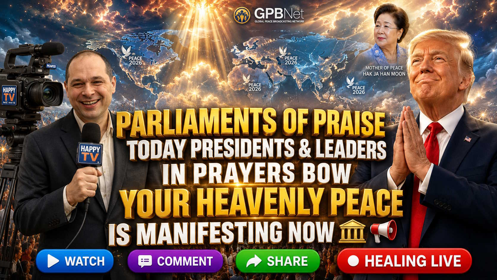 Watch Today's GPBNet Report : PARLIAMENTS OF PRAISE: Today Presidents in Prayers Bow, Your Heavenly Peace is Manifesting Now🏛️📢